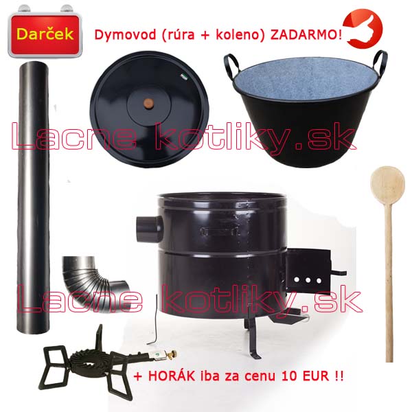 Zabíjačkový kotlový set  50 L+ horák + dymovod zdarma!
