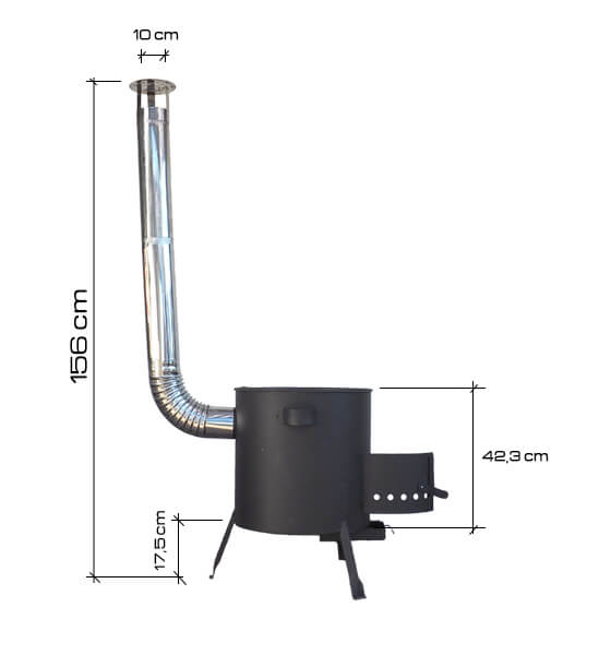 Kovová kotlina natretá špeciálnou, ochrannou žiaruvzdornou farbou