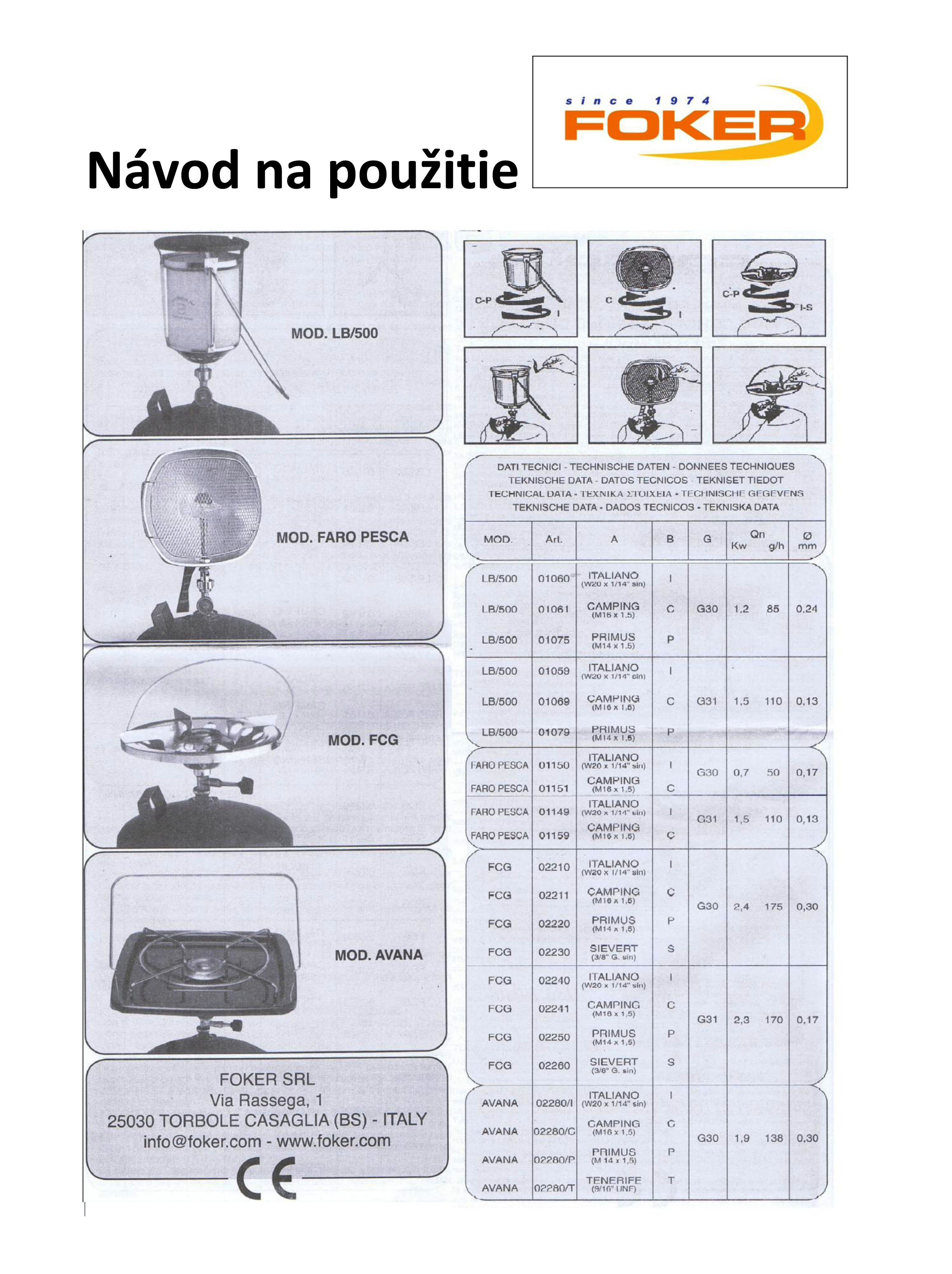 Návod na použitie Návod na použitie