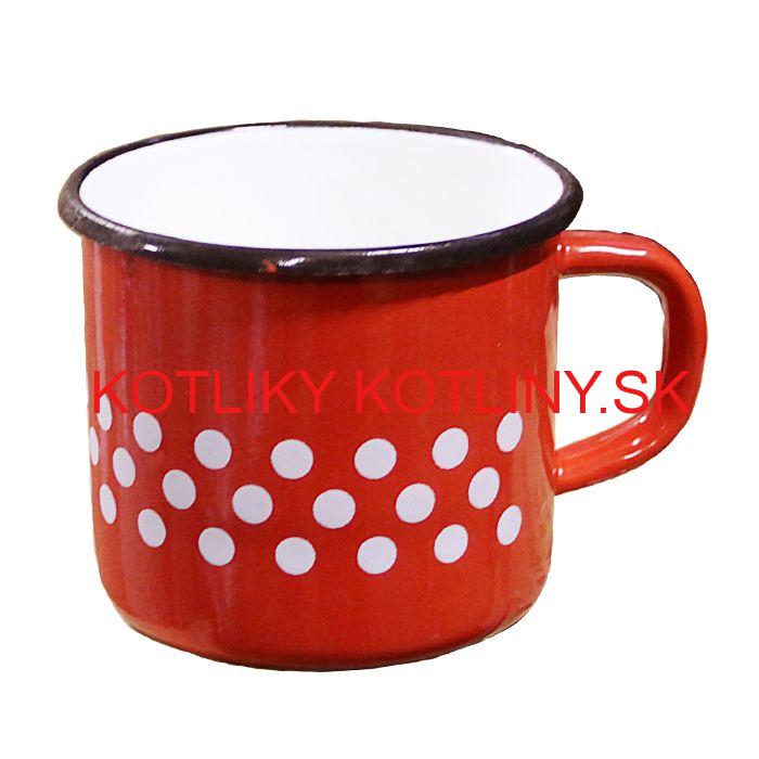 Smaltovaný hrnček s výlevkou 1 L DECOR