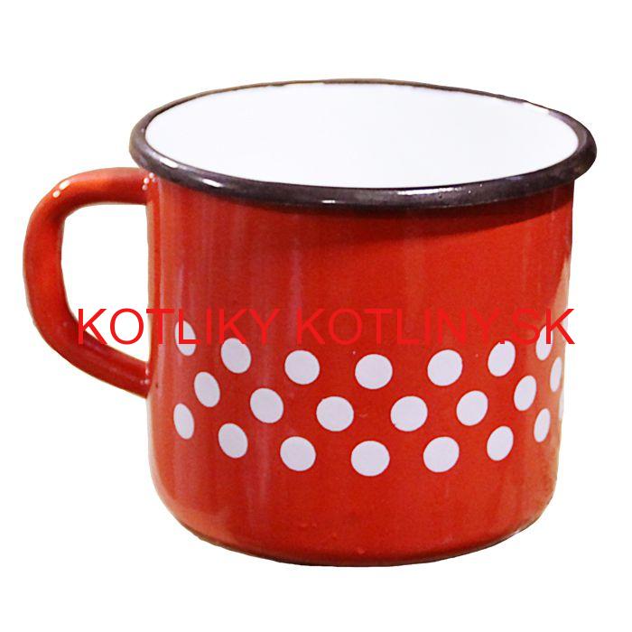 Smaltovaný hrnček s výlevkou 1 L DECOR