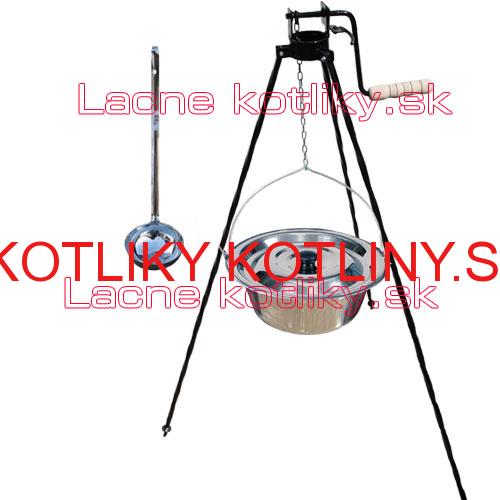 Antikorový kotlík 10 L + pokrievka + stojan s kladkou VAR