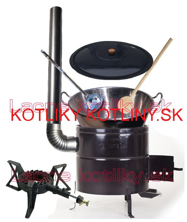 Zabíjačková nerezová súprava 80L MAX + liatinový horák KEMPER
