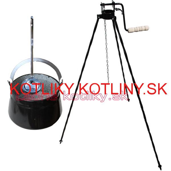 Kotlík na ryby 13 L + trojnožka s kladkou