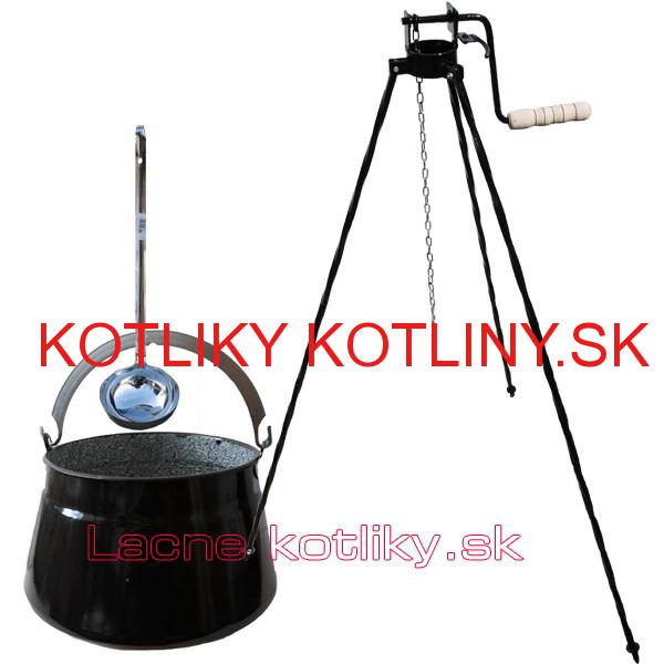Kotlík na ryby 13 L + trojnožka s kladkou