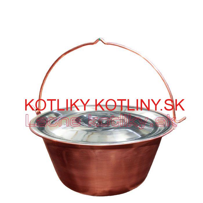 Medený kotlík 10 L + antikorová pokrievka