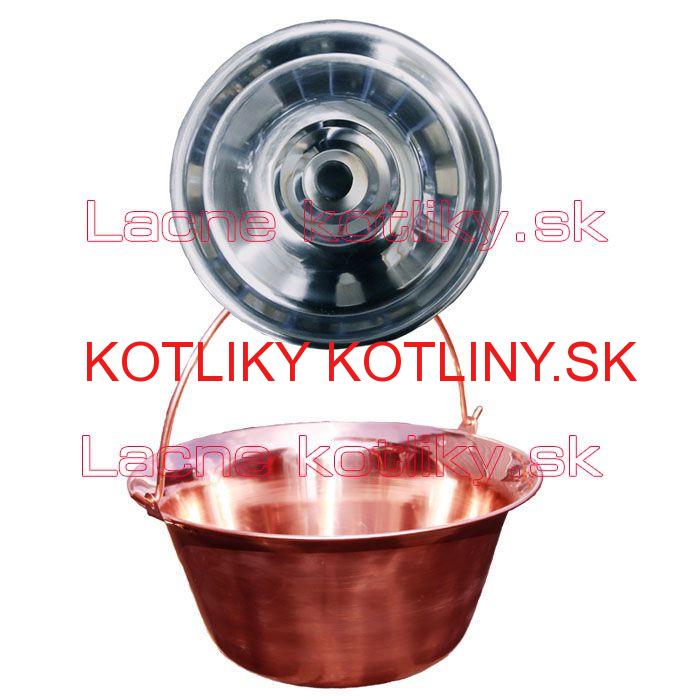 Medený kotlík 30 L + antikorová pokrievka