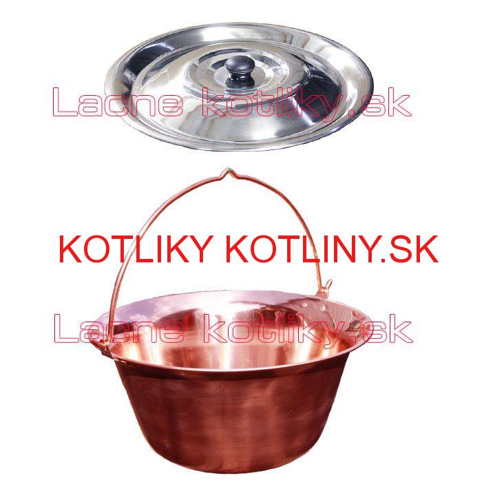 Medený kotlík 30 L + antikorová pokrievka