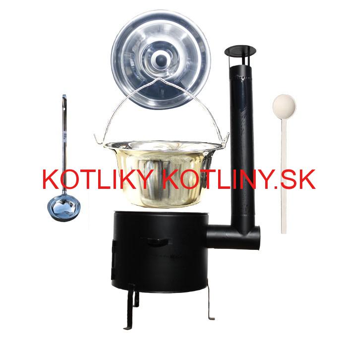 Kotlíkový set 36 Smalt party + antikorový kotlík 15 L.(1,2 mm)