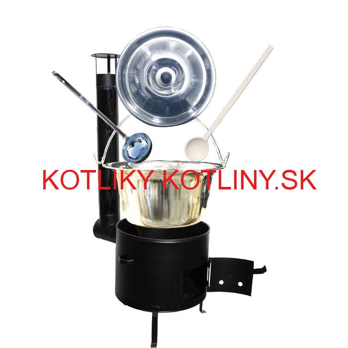 Kotlíkový set 36 Smalt party + antikorový kotlík 15 L.(1,2 mm)