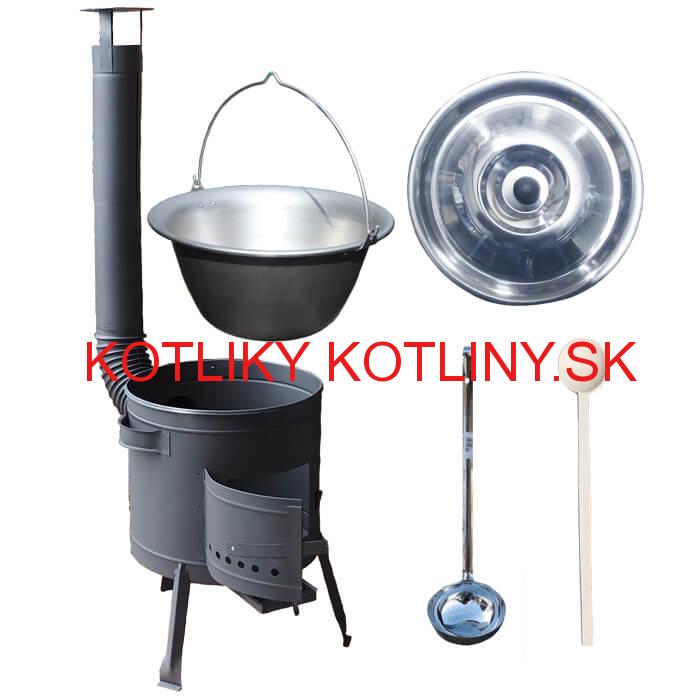 Kotlíkový gulášový set 42 PLUS 600 + nerezový kotlík 20 L (1,5 mm)