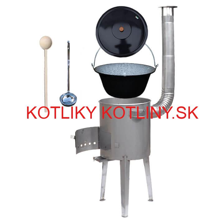 Smaltovaný kotlík 20 L (1,2 mm) + nerezová kotlina 42 cm LUXUS