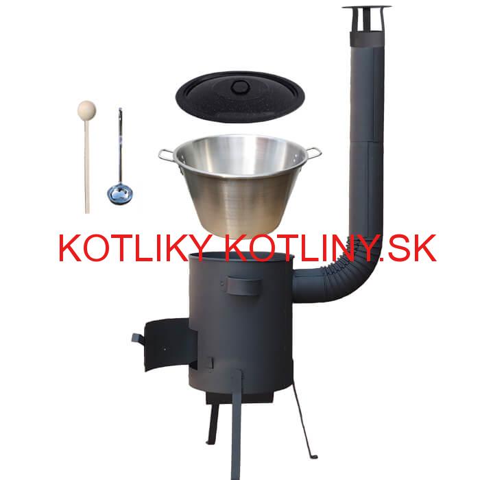 Nerezový kotol 40 L (1,2 mm) + žiaruvzdorná kotlina 45 PLUS 600 4 MM