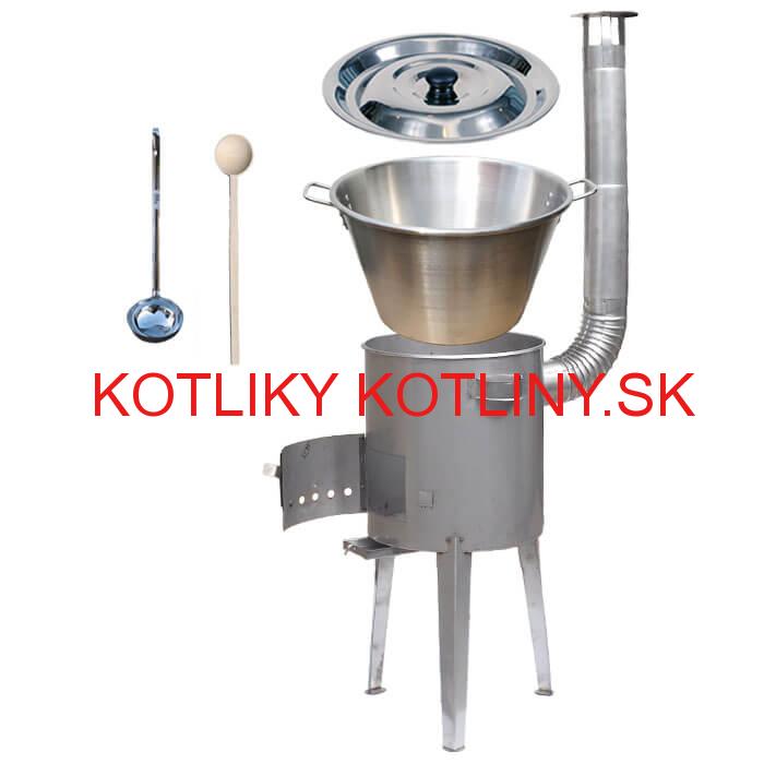 Nerezový kotol 40 L (1,2 mm) + nerezová kotlina 45 cm LUXUS