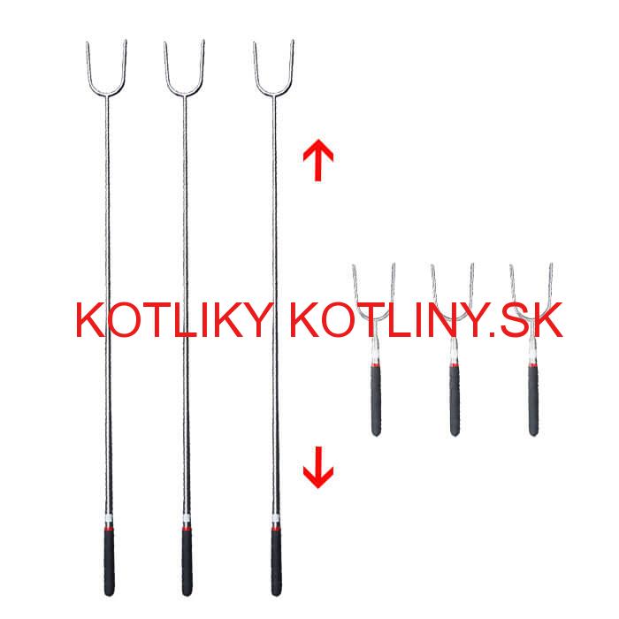 Vidličky na opekanie 24,5 cm - 84,5 cm – teleskopické 6 ks