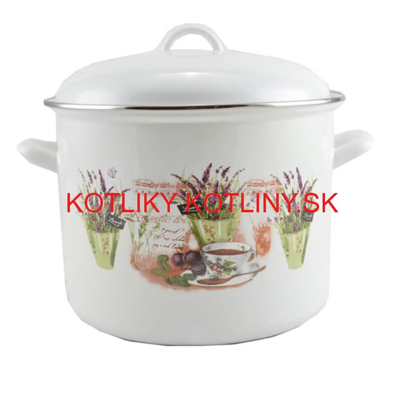 Smaltovaný hrniec s pokrievkou 5,2 L levanduľa