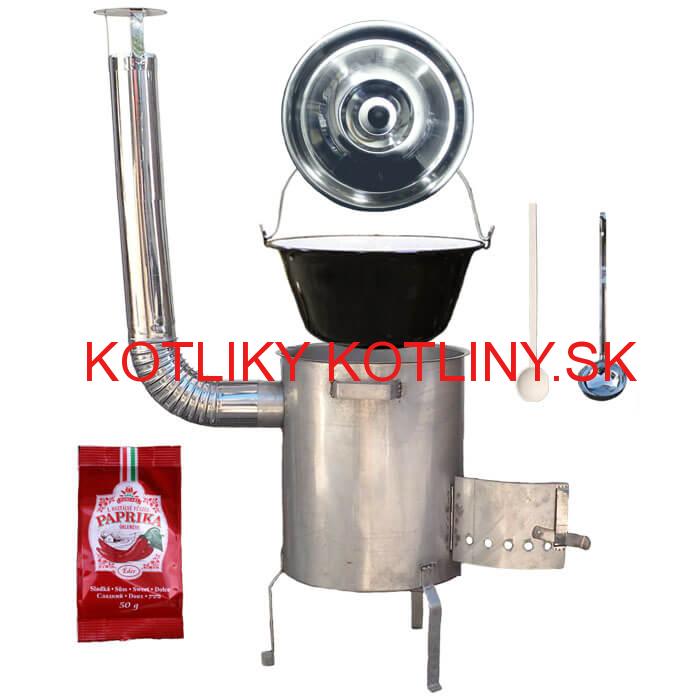 Smaltovaný kotlík 20 L (1,2 mm) + nerezová kotlina (1,5 mm) 42 cm STRONG EXCLUSIVE