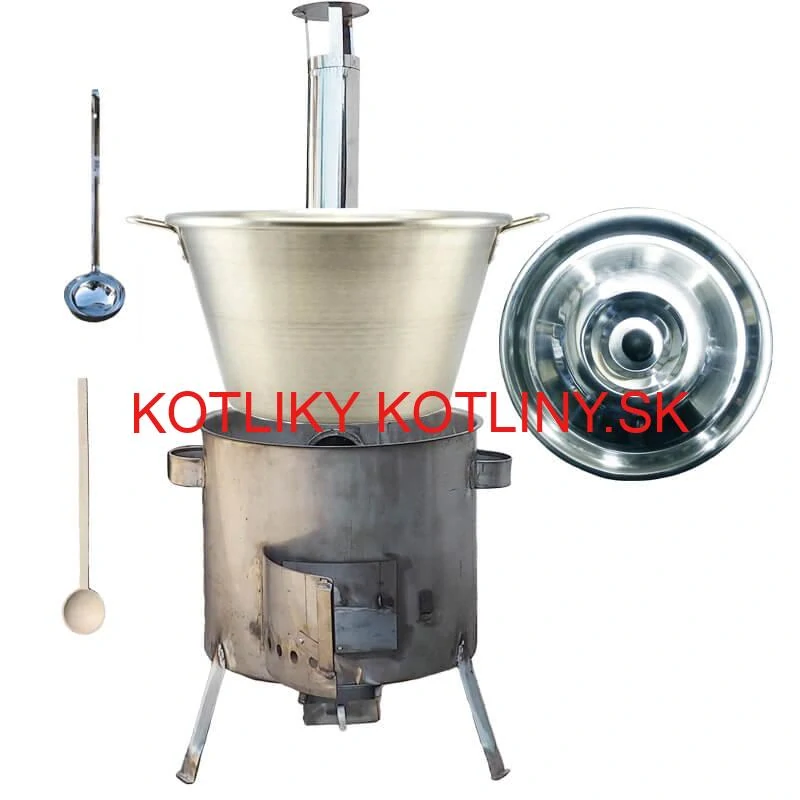 Nerezový kotol 40 L (1,2 mm) INOX + nerezová kotlina 45 cm (1,5 mm) STRONG CLASSIC