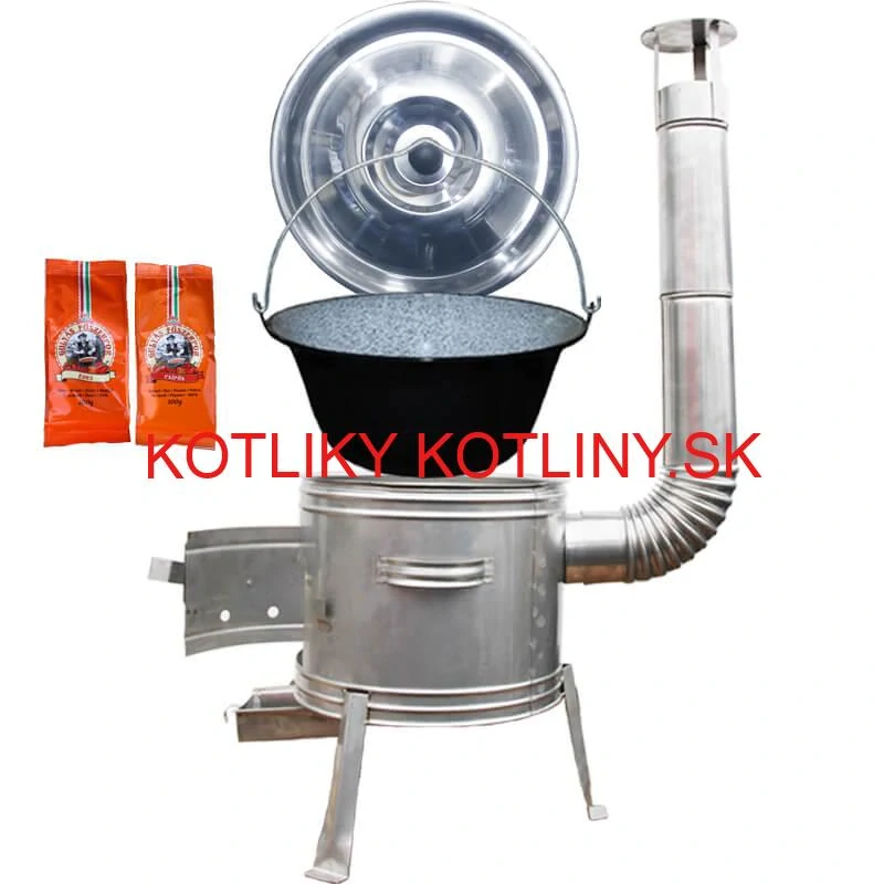 Smaltovaný kotlík 25 L + Nerezová kotlina 42 INOX + paprikové korenie na guláš - MIX 100 g