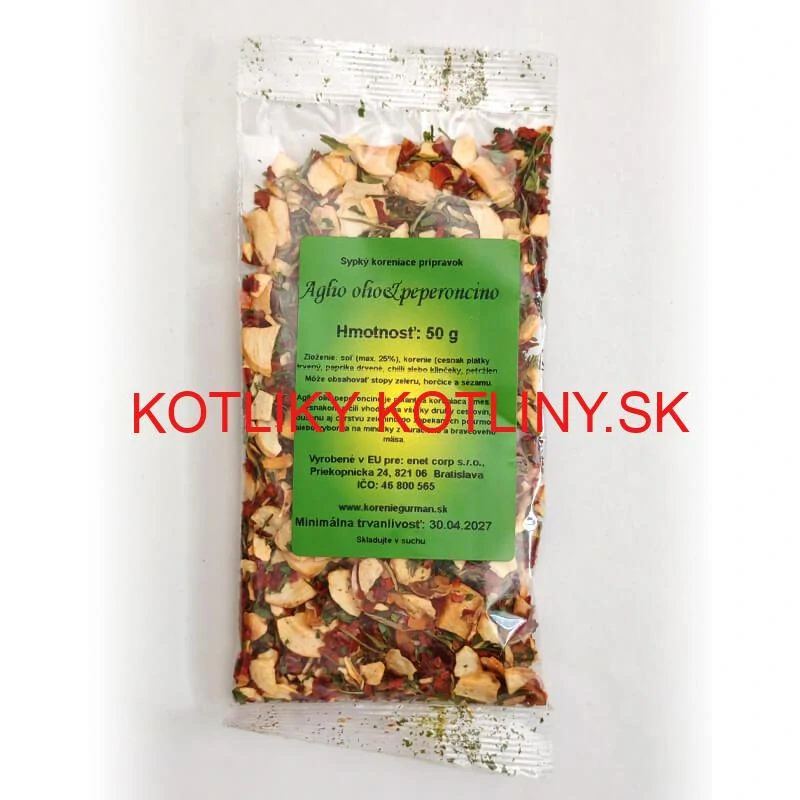 Aglio olio peperoncino koreniaca zmes 50 g