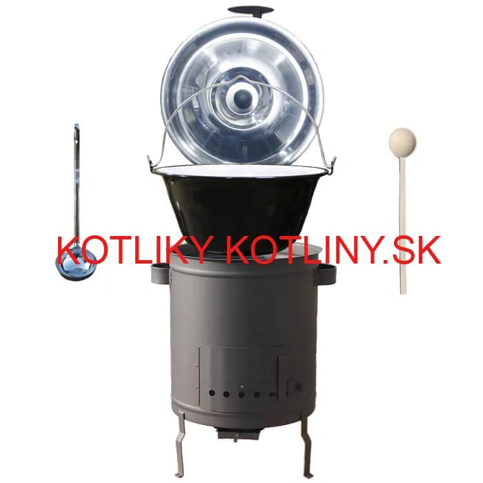 Smaltovaný kotlík 16 L (1,2 mm) + hrubostenná (1,5 mm) a žiaruvzdorná kotlina 39 PLUS 600