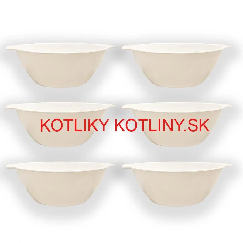 Sada 6 ks: Plastová miska na fajnový kotlíkový guláš a polievky – 750 ml