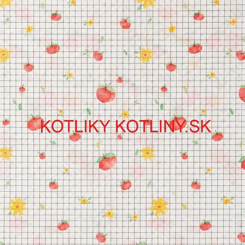 Umývateľný obrus Jablká a kvety 137 × 183 cm