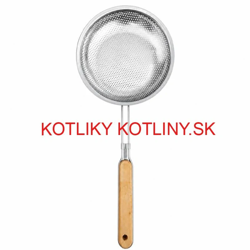 Hliníkové sitko 16 cm s drevenou rúčkou