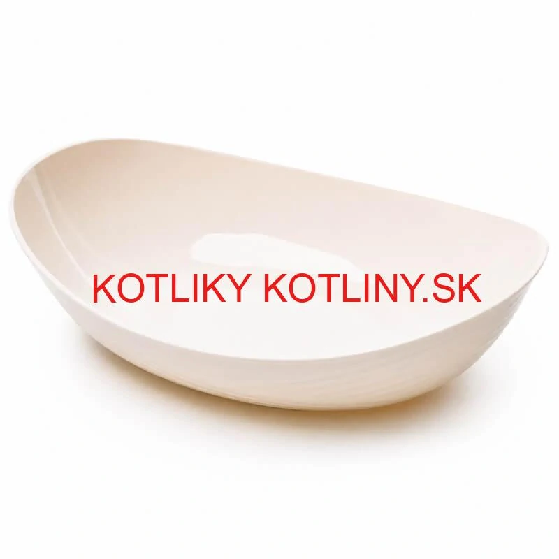 Plastová servírovacia miska loďka 28,5 cm – smotanová