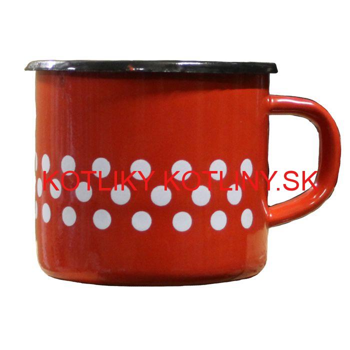 Smaltovaný hrnček 1 L (bodky)