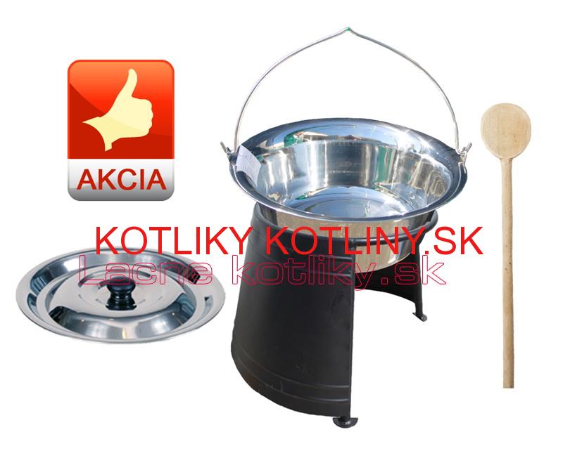 Nerezový kotlík 22 L + ohnisko