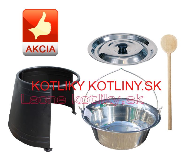 Nerezový kotlík 22 L + ohnisko