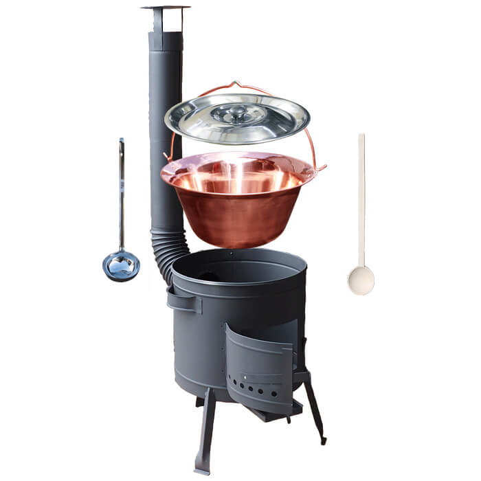 Kotlíkový gulášový set 42 PLUS 600 + medený kotlík 20 L (1,2 mm)