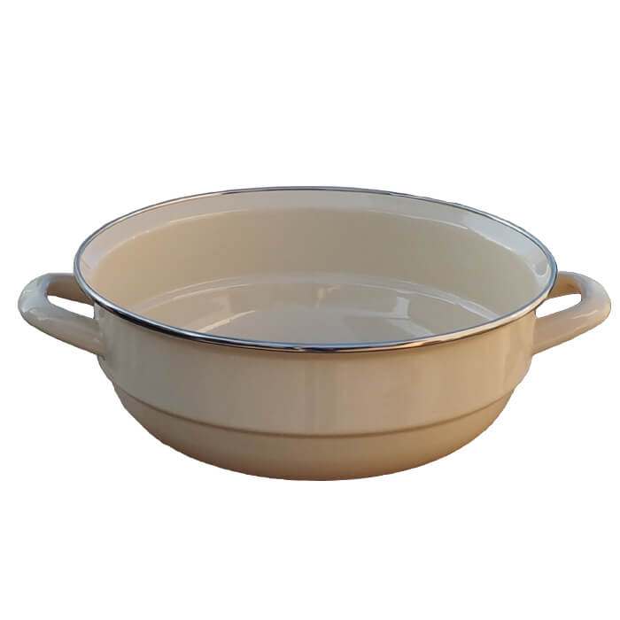 Smaltovaná misa 32 cm bežová