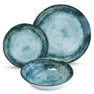 Súprava keramických tanierov 18 ks BLUE