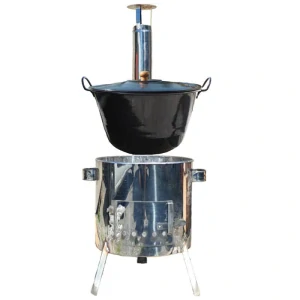 Smaltovaný kotol 60 L + nerezová kotlina 53 cm LUSTRO