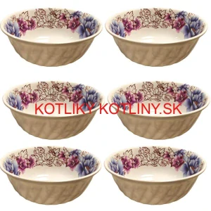Plastová miska s kvetinovým vzorom (750 ml) – teraz v sade 6 kusov!