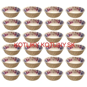Plastová miska s kvetinovým vzorom (750 ml) – teraz v sade 24 kusov!