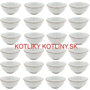 Sada 24 ks veľkých keramických misiek na guláš a polievky, 1 liter