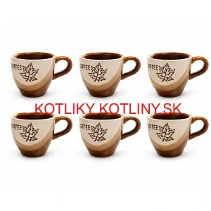 Súprava keramických pohárov na kávu 100 ml 6 ks