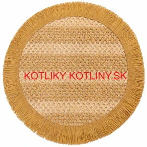 Okrúhla prírodná podložka pod tanier so strapcami 37 cm