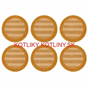 Okrúhle prírodné podložky pod tanier so strapcami 37 cm, 6 ks