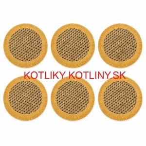 Prírodné podložky pod tanier so strapcami 37 cm, 6 ks