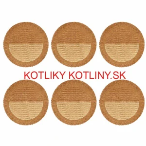 Prírodné podložky pod tanier so strapcami 37 cm, 6 ks