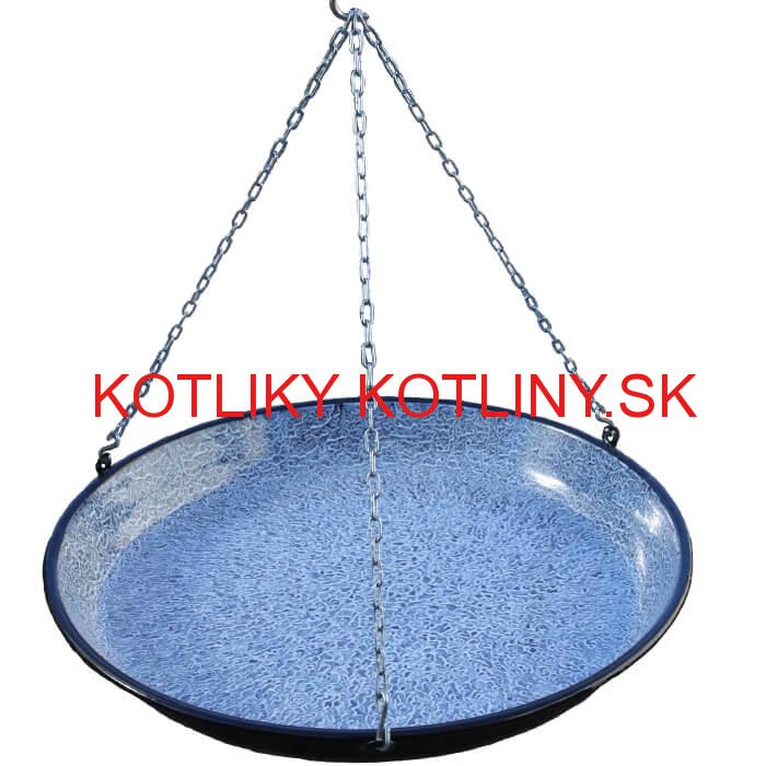 Smaltovaná grilovácia panvica s reťazou