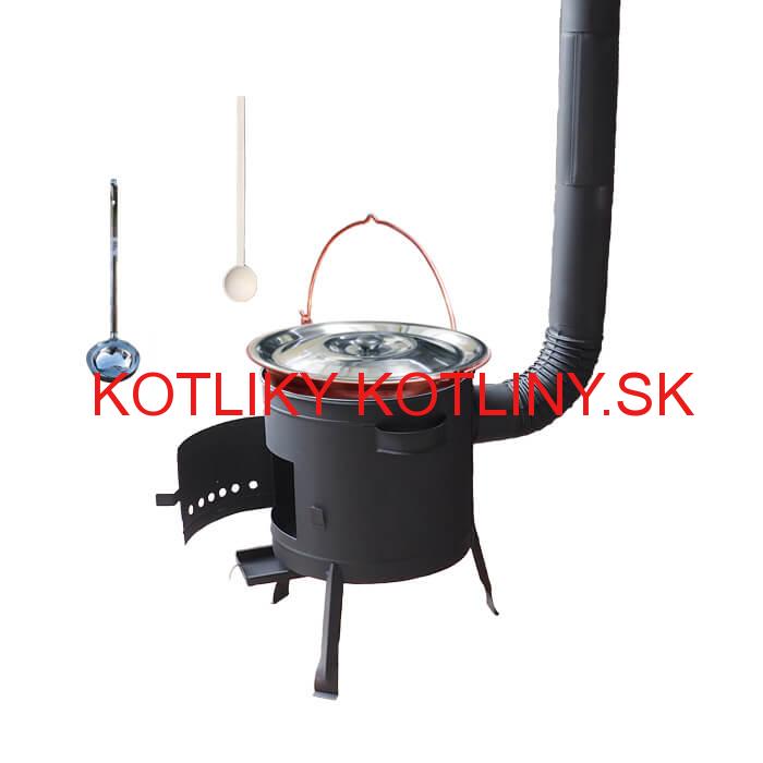 Kotlíkový gulášový set 36 PLUS 600 + medený kotlík 14 L (1,2 mm)