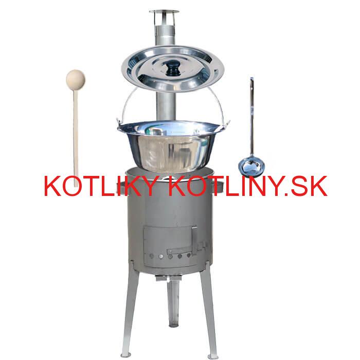 Antikorový kotlík 15 L (1,2 mm) + nerezová kotlina 36 cm LUXUS