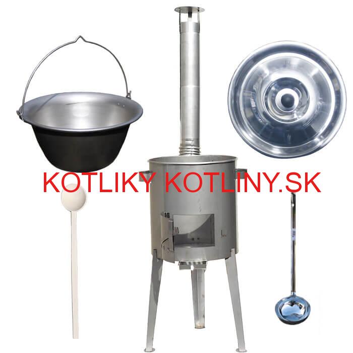 Nerezový kotlík 15 L (1,5 mm) + nerezová kotlina 36 cm LUXUS