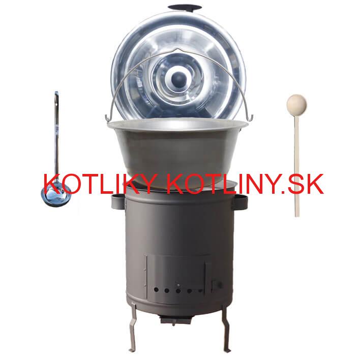 Nerezový kotlík 20 L (1,5 mm) + hrubostenná (1,5 mm) a žiaruvzdorná kotlina 42 PLUS 600