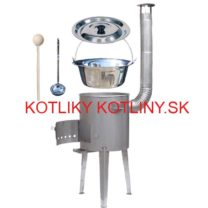 Antikorový kotlík 30 L (1,2 mm) + nerezová kotlina 45 cm LUXUS